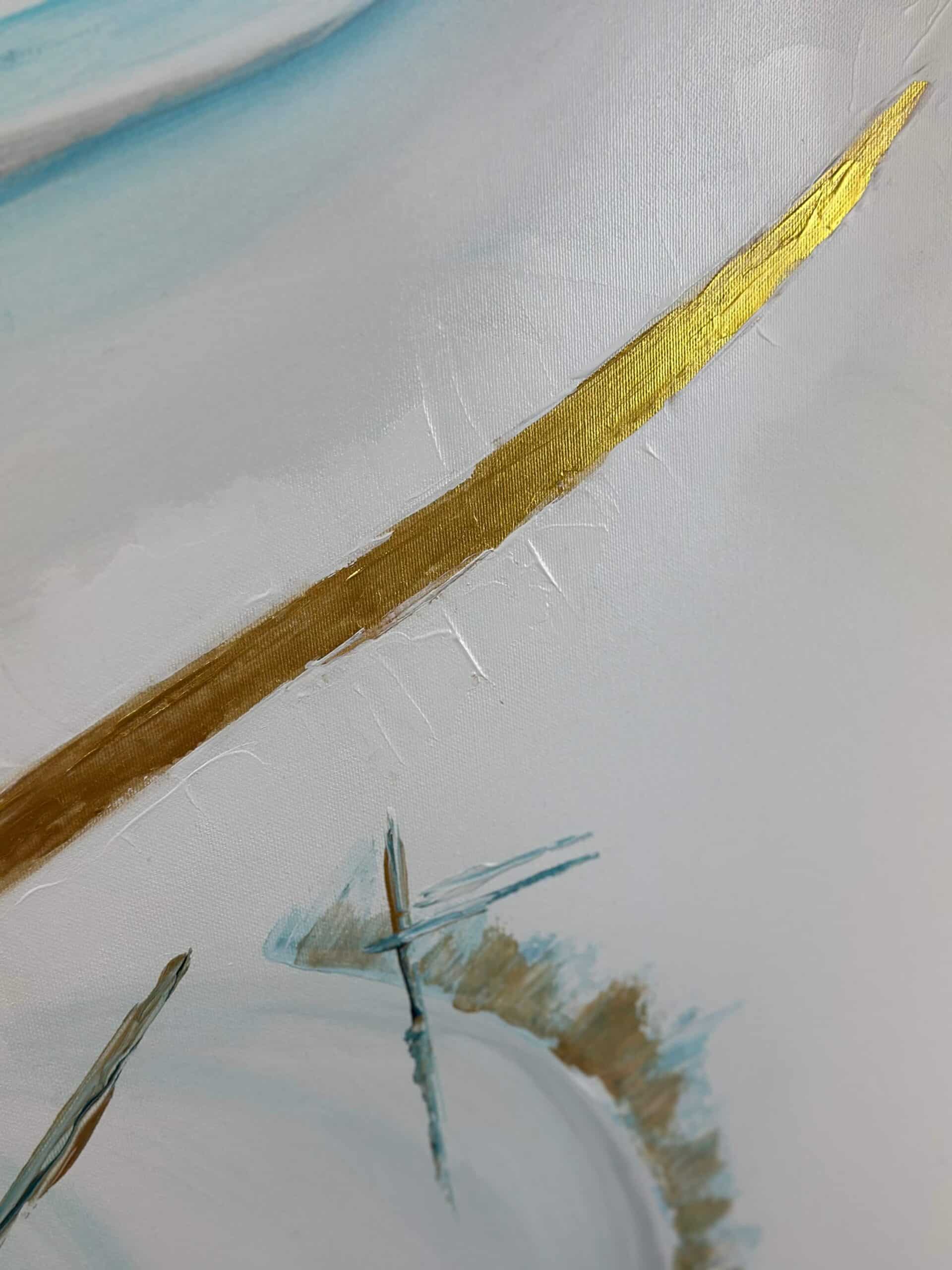 Abstraktně namalovaný obraz akrylem s názvem: Čas je dar