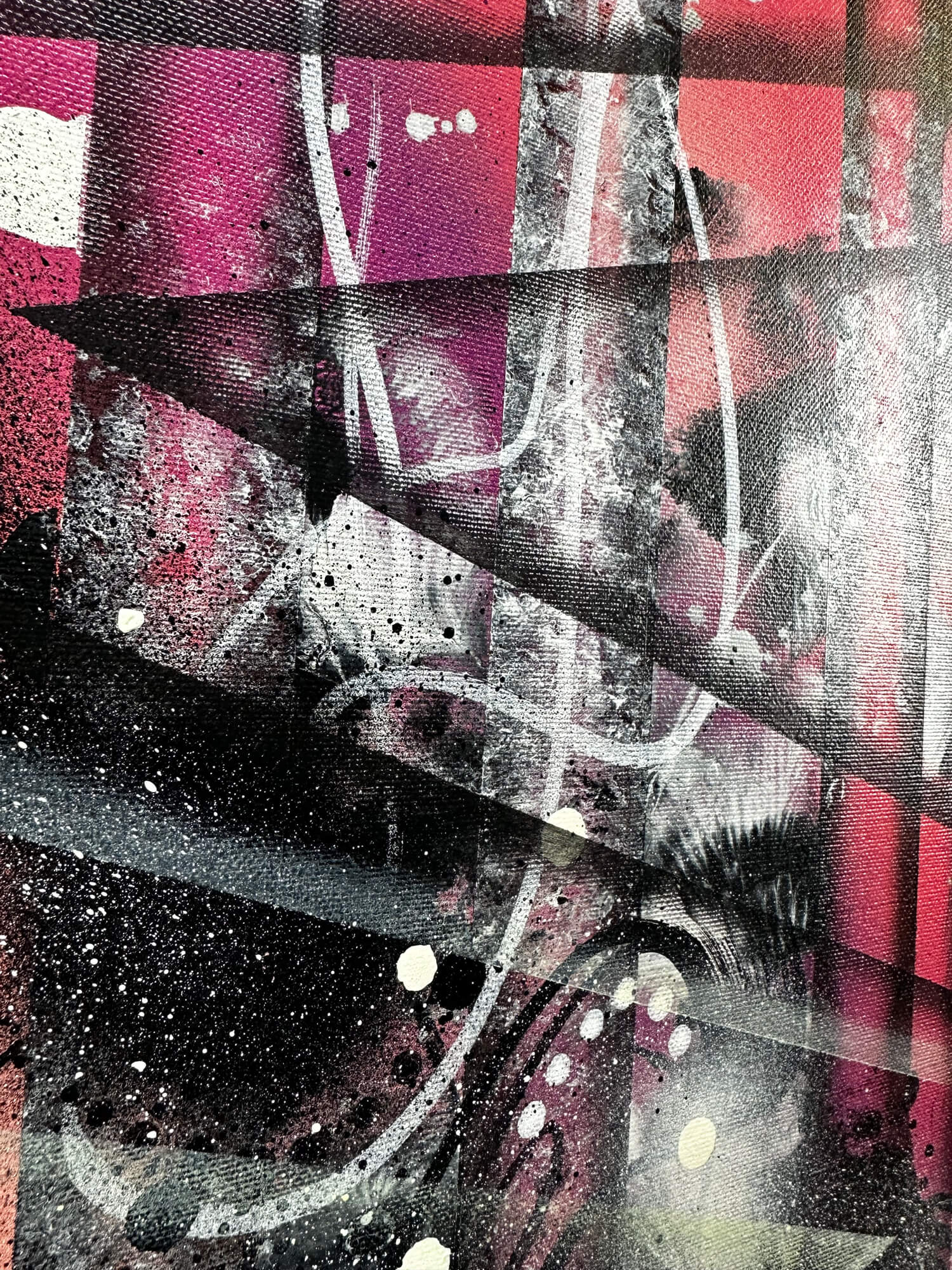 Abstraktně namalovaný obraz akrylem s názvem: Důvěra